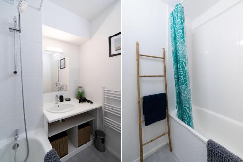 Koupelna v ubytování My Cozy Flat Blagnac - T2 - Free Parking - Terrasse - Jardin