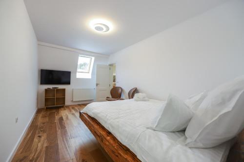 Μια τηλεόραση ή/και κέντρο ψυχαγωγίας στο Cabana Cozy Cabin A Frame
