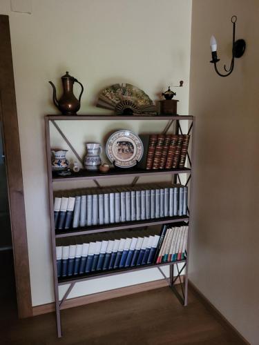 a book shelf full of books in a room at El Cameliar - Vibañu in Vibaño