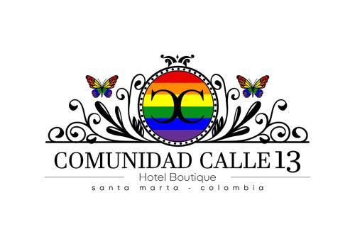 a logo for aoundadi gallery hotel boutique at Comunidad Calle 13 Hotel Boutique in Santa Marta