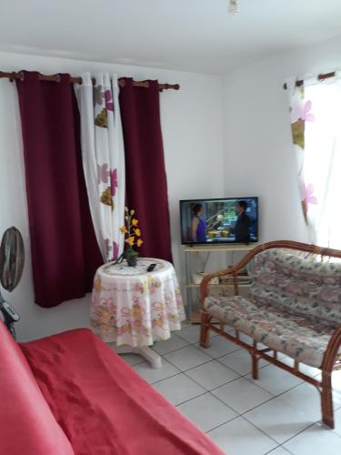 TV a/nebo společenská místnost v ubytování VILLA KAZALUCE - Appartement 2 chambres