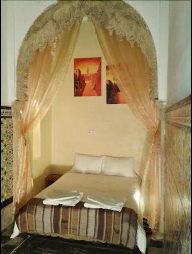 Riad El Birにあるベッド