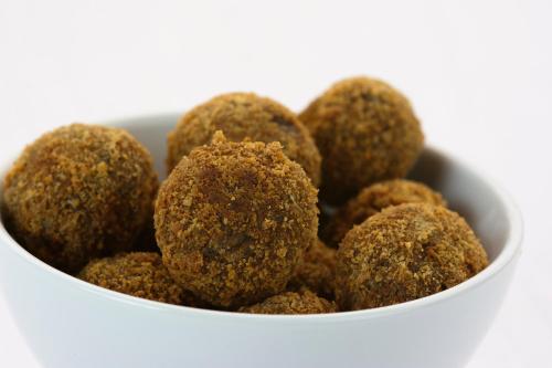 a white bowl filled with meatballs at Borgen Hotel in Castro
