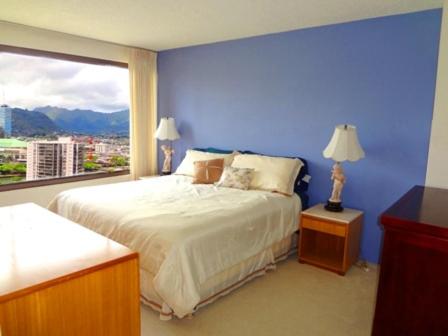 Waikiki vacation 2BR suite 88 객실 침대