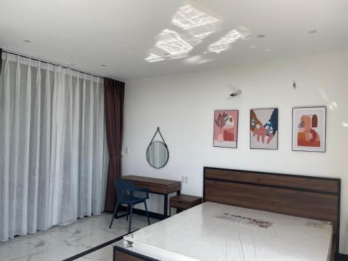 Postel nebo postele na pokoji v ubytování Panorama Apartment