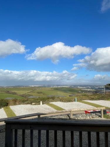 a view from the balcony of a house at Whitsand Bay Tamar Suite in Downderry