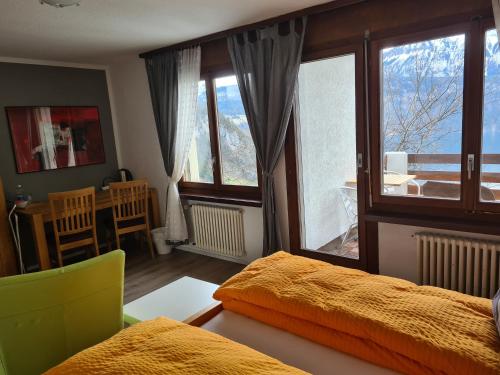 Ένα ή περισσότερα κρεβάτια σε δωμάτιο στο Gasthaus Platten