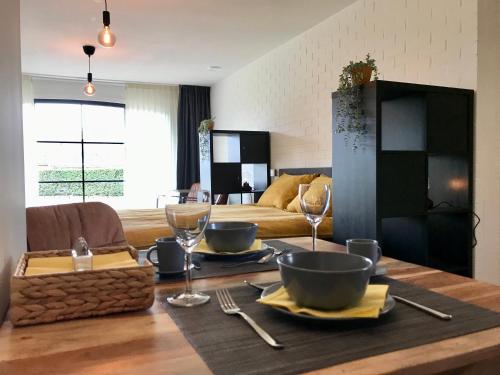 Χώρος καθιστικού στο Moderne Studio's Twente