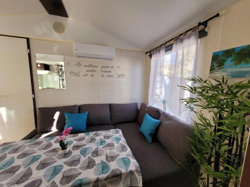 พื้นที่นั่งเล่นของ Mobil Home Plage Lac Parentis/Biscarosse