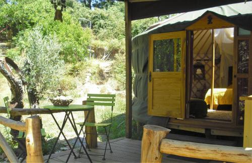 Zahrada ubytování Green Man yurt