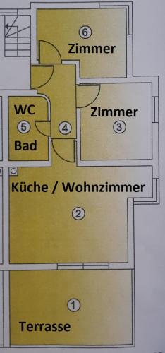 a floor plan of aominiumominium with a bathroom at Apartment Loder in Vir