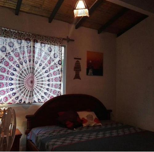 Letto o letti in una camera di Cabaña Cangrejito Olon
