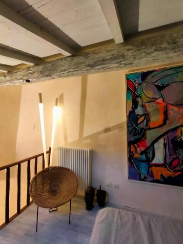 Ένα ή περισσότερα κρεβάτια σε δωμάτιο στο IL BORGO DI SAN PIO