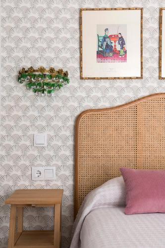 Cama o camas de una habitación en Sol de Sanlúcar Ático centro Parking incluido