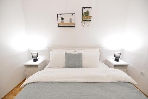 Ένα ή περισσότερα κρεβάτια σε δωμάτιο στο Apartman LUMI