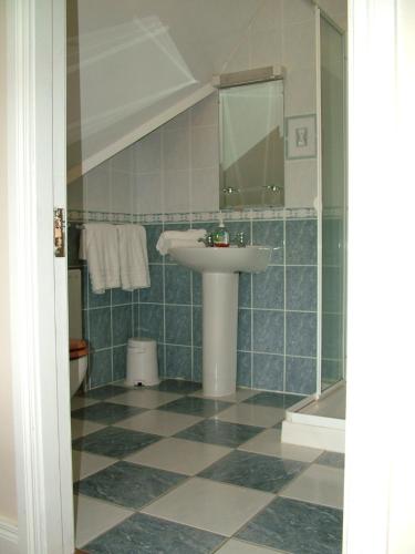 a bathroom with a sink and a mirror at Quarry Ridge B&B in Carlow