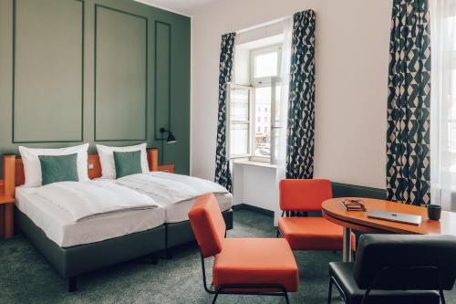 Postel nebo postele na pokoji v ubytování Townhouse Stadt Hamburg Wismar