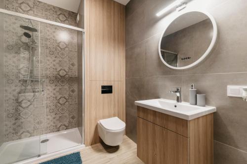 Ένα μπάνιο στο Nocosfera Apartament Wrocławski