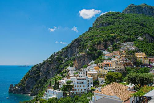 a view of positano on the amalfi coast at Hotel Punta Regina in Positano