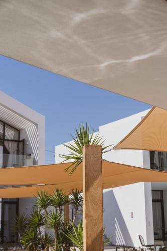 a view from the outside of a building at Cavo Vezal in Laganas