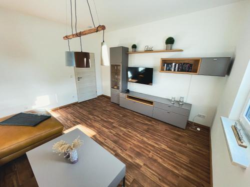 Μια τηλεόραση ή/και κέντρο ψυχαγωγίας στο Stadtvilla Haug die exklusiven Ferienwohnungen im Harz