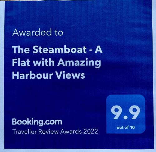 Certificat, récompense, panneau ou autre document affiché dans l'établissement The Steamboat - A Flat with Amazing Harbour Views