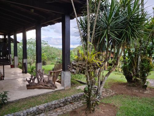 Κήπος έξω από το Los Gallitos Eco Lodge