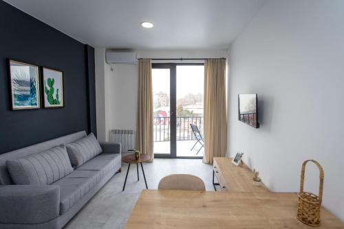 Χώρος καθιστικού στο Plexanov Apartments