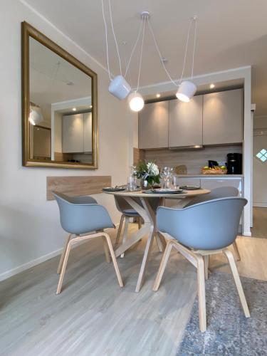 Η κουζίνα ή μικρή κουζίνα στο Ferienappartements Bergen