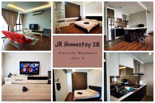 A television and/or entertainment center at Jeff and Ricky Homestay Vivacity Megamall