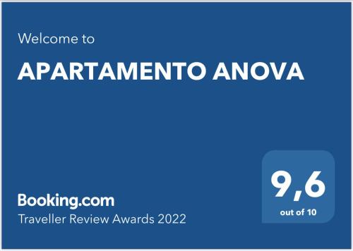 Πιστοποιητικό, βραβείο, πινακίδα ή έγγραφο που προβάλλεται στο APARTAMENTO ANOVA
