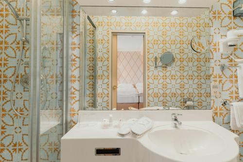 Koupelna v ubytování Hotel Scherer