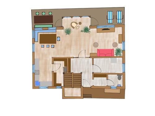a floor plan of a house at Nagerhof in Gnesau