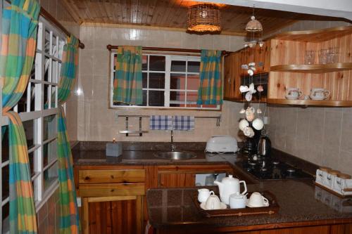 A kitchen or kitchenette at Kokogrove Chalets