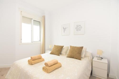 Postel nebo postele na pokoji v ubytování Apartamento recién reformado en el centro de Nerja