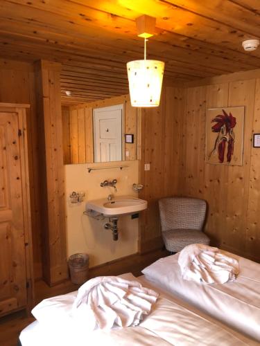 Koupelna v ubytování Gasthaus Spinas