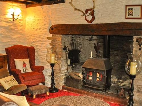 พื้นที่นั่งเล่นของ The Old Inn Cottage Exmoor