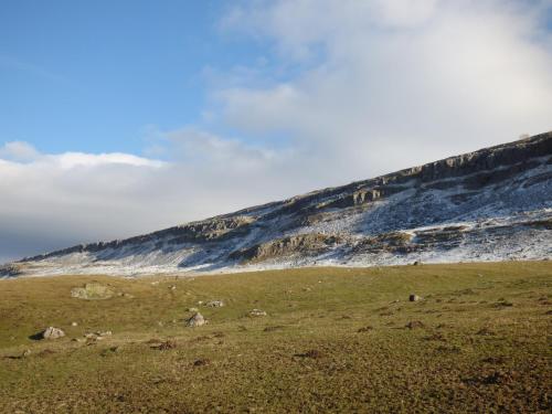 a hill with some animals on a grass field at The Bothy in Leyburn