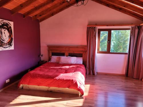 מיטה או מיטות בחדר ב-Casa Patagonica#
