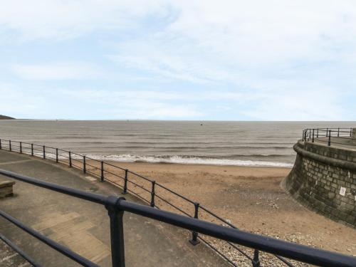 a view of the ocean from the beach at Sunrise in Filey