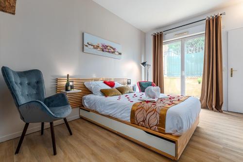 Katil atau katil-katil dalam bilik di Havre de Paix Jacuzzi