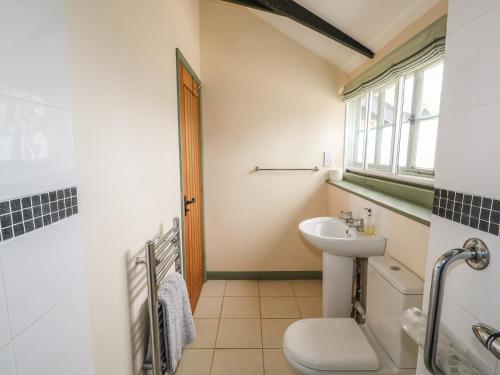 a bathroom with a sink and a toilet at The Bull Pen in Eye