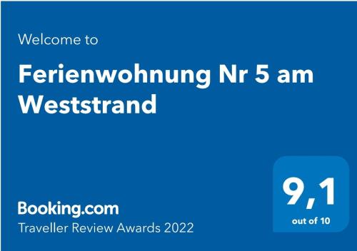 Ferienwohnung Nr 5 am Weststrand - 4 Sterne DTV photo 19