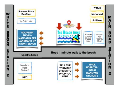 Plán poschodí v ubytovaní The Beach Anne Boracay