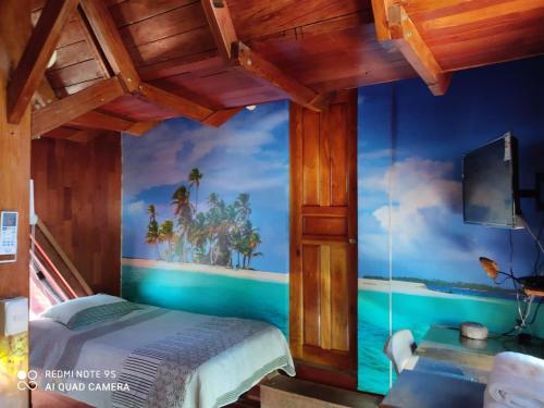 En eller flere senge i et værelse på El Arca de Pachue