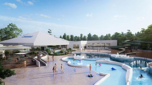 une piscine dans un complexe dans l'établissement Pierre & Vacances Belle Dune, à Fort-Mahon-Plage