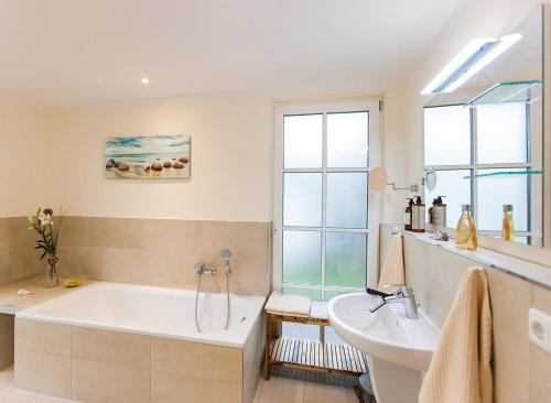 Koupelna v ubytování Ferienhaus Haubenlerche 52