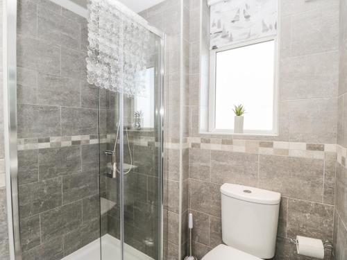 スカーバラにあるManor Heath - The Penthouseのバスルーム(トイレ、ガラス張りのシャワー付)