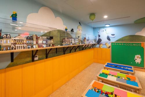 a lego store with toys on a shelf at Grand Cosmos Resort Ruisui Hualien in Ruisui