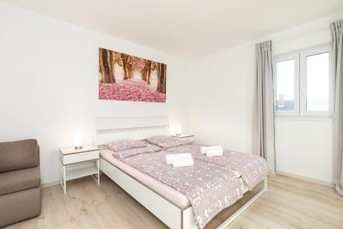 Postel nebo postele na pokoji v ubytování Apartments Brig perfect countryside holiday!